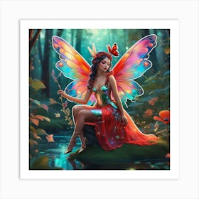 Fairy In The Forest 5 Art Print