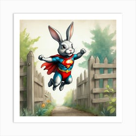 Super Bunny 10 Art Print