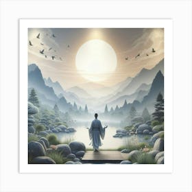 Zen Meditation Art Print