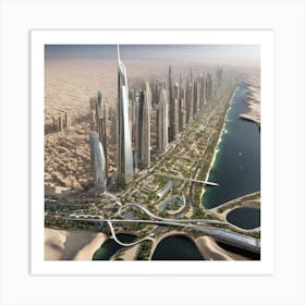 Dubai Skyline 1 Art Print