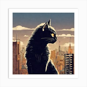 Cat In The City Art Print