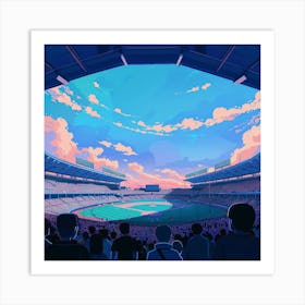 A Stadium Crowd Lofi Illustration 1718674841 4 Art Print