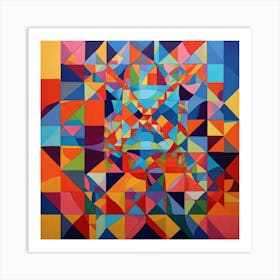 Abstract Geometric Painting Art Print