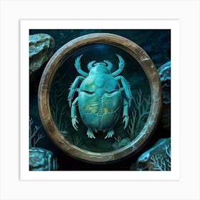 Water Scarab Fossil Under The Ocean Environmental Art 0 Art Print