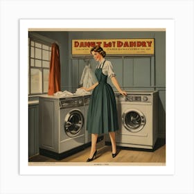 Default Default Vintage And Retro Laundry Advertising Aestethi 1 (1) Art Print