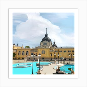 Budapest thermal baths Art Print