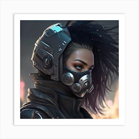 Futuristic Enforcer - Female Art Print