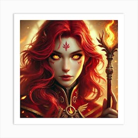 Seraphine Emberveil 1 Art Print