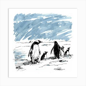 Penguins Art Print