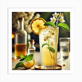 A Beautifully Presented Jasmine And Ouzo Cooler, S Art Print