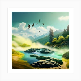 Landscape - Landscape Stock Videos & Royalty-Free Footage Art Print