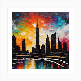 Chicago Skyline 4 Art Print