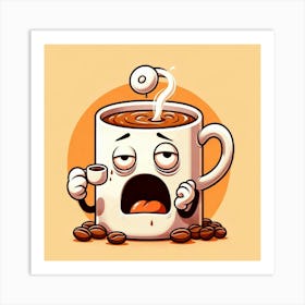 Cartoon Coffee Mug 1 Art Print