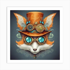 Steampunk Fox 3 Poster