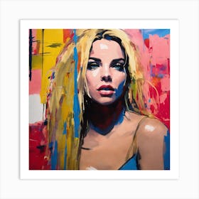 Girl With Long Blonde Hair Art Print