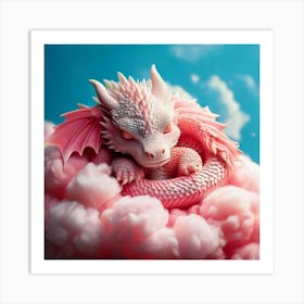 Firefly Sleeping Baby Dragon Cradled On Candy Clouds 34437 (2) Art Print