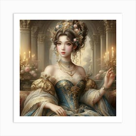 Victorian Lady Painting Art Print