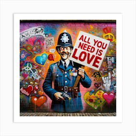 Guardian of Peace: Love in the Streets Art Print