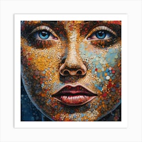 Girl With Blue Eyes Art Print