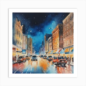 Night In The City Art Print