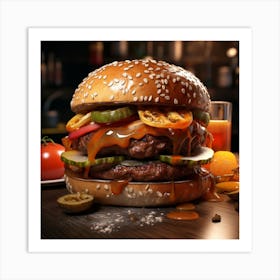 Big Burger Art Print