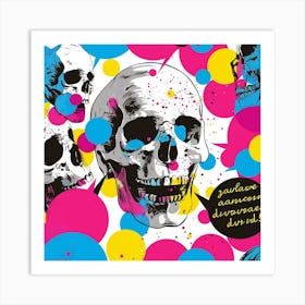 Skulls And Bubbles Art Print