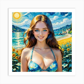 Girl In A Bikini 2 Art Print