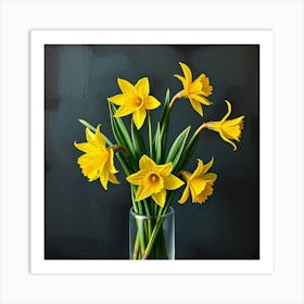 Daffodils In A Vase Art Print