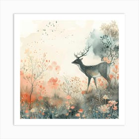 Deer In The Meadow 1 Art Print