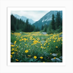 Yellow Wildflowers Art Print