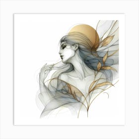 A Beauty In Emotion Abstract Drawing Art Print