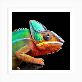 Firefly Colorful, Chameleon, Vibrant, High Resolution, 8k Quality, Photorealistic, Detailed, Vivid, (9) Art Print