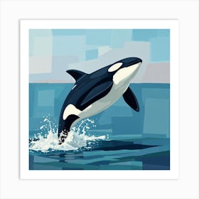 Orca Whale Jumping 2 Art Print