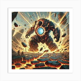 Seismic Guardian Quake Pulse Art Print