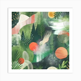 Tropical Landscape Art Print