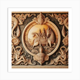 Thailand Carving Art Print