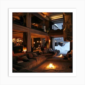 Swiss Mountain Lodge 1 Art Print