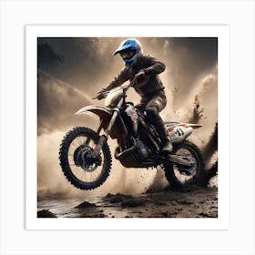 Dirt Bike Rider 2 Art Print