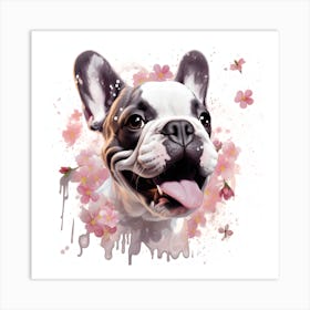 Frenchie Cute Art By Csaba Fikker 039 Art Print