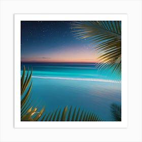 Sunset On The Beach Art Print