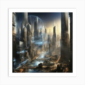 Futuristic Cityscape 11 Art Print