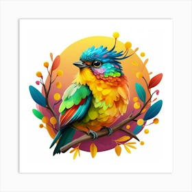 Colorful Bird 12 Art Print