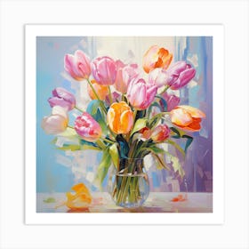 Tulips In A Vase Art Print