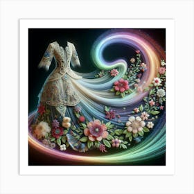 Dress Of Flowers 1 Art Print