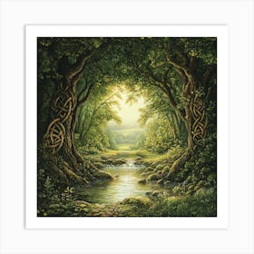 Celtic Forest 3 Art Print