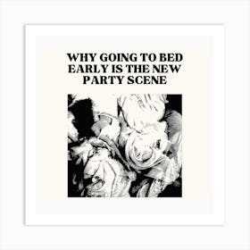 Party Scene Square Art Print