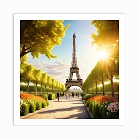 Eiffel Garden2 Art Print