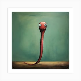 Red Worm Art Print