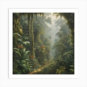 Tropical Forest Art Print Paintings Art Print