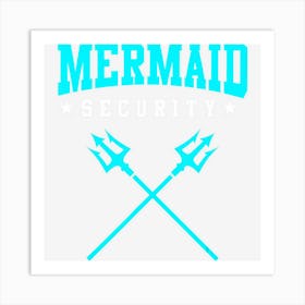 Merman Mermaid Security Art Print